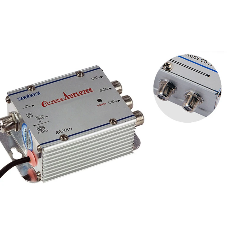 Cable confiable de 4 puertos para TV/antena/HDTV/Internet  Amplificador/Amplificador de señal digital de Internet/Booster/Divisor con  retorno pasivo