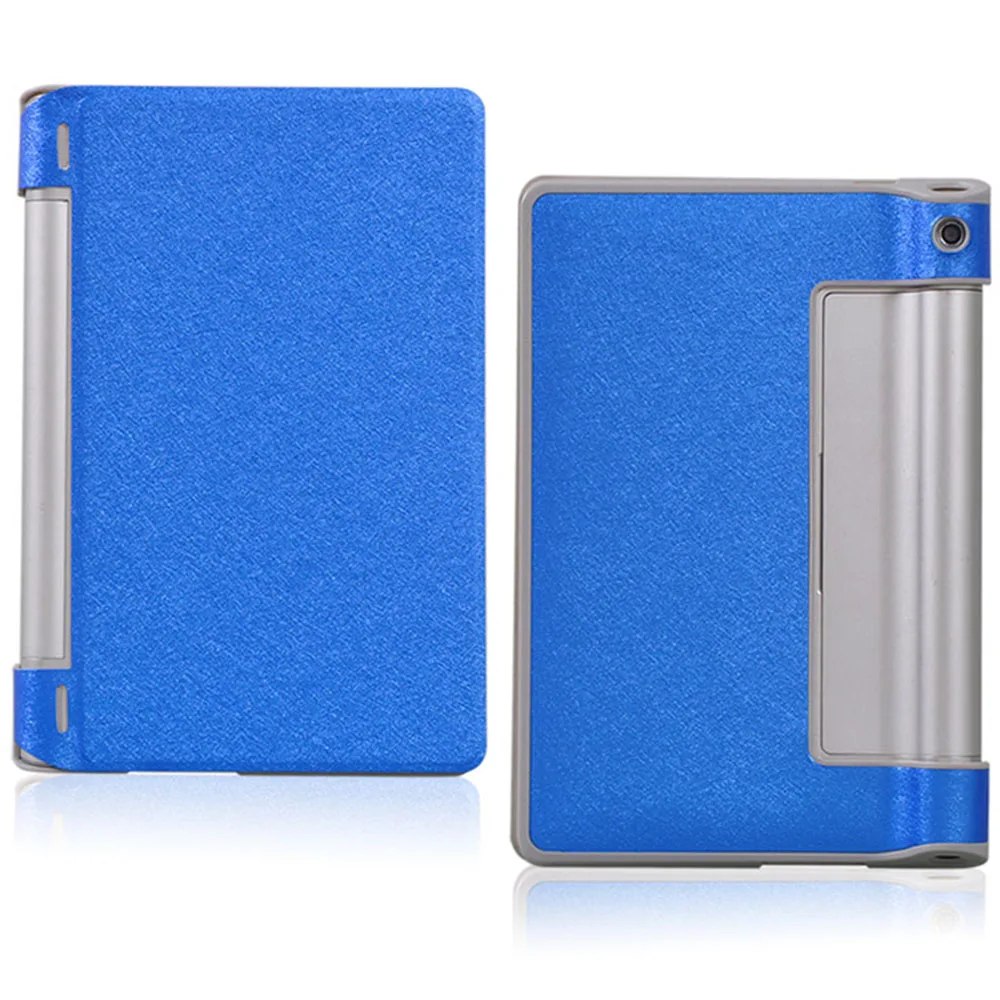 Модный Шелковый узор pu кожаный складной чехол-книжка для lenovo B8000 B8000H B8000F для lenovo YOGA 10 60047 чехол для планшета - Цвет: Blue