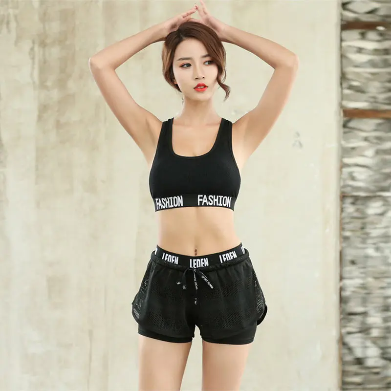 Sports Fitness Shorts Women'S Yoga Breathable Quick Dry Fitness Running Short Pants Double Layer Jogging Gym  Workout Clothes (17)