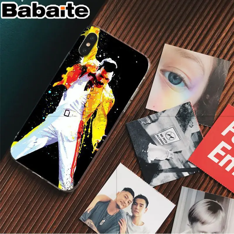 Babaite Фредди Меркури Queen band роскошный качественный чехол для телефона для iPhone 8 7 6 6S Plus X XS max 10 5 5S SE XR Coque Shell - Цвет: 5