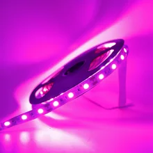 Розовый цвет прокладки СИД светильник SMD 5050 не водонепроницаемая светодиодная лента полоса Гибкая лента шнура ярче, чем 5630 3528 1/2/3/4/5M 12V