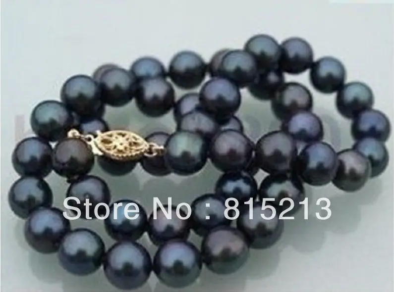 

ddh00424 18" 12-13mm Tahitian Black Natural Cultured Pearl Necklace 14k