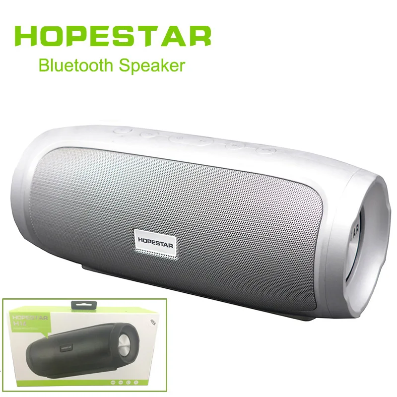 HOPESTAR H14 Charge3 Bluetooth динамик открытый беспроводной портативный сабвуфер бас звук PowerBank Громкий динамик для телефона TF AUX USB - Цвет: silver with package