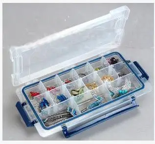 

New arrival glossy PP plastic transparent storage box 15 grid tool samples jewelry beads Storage Boxes Bins 3pcs/lot