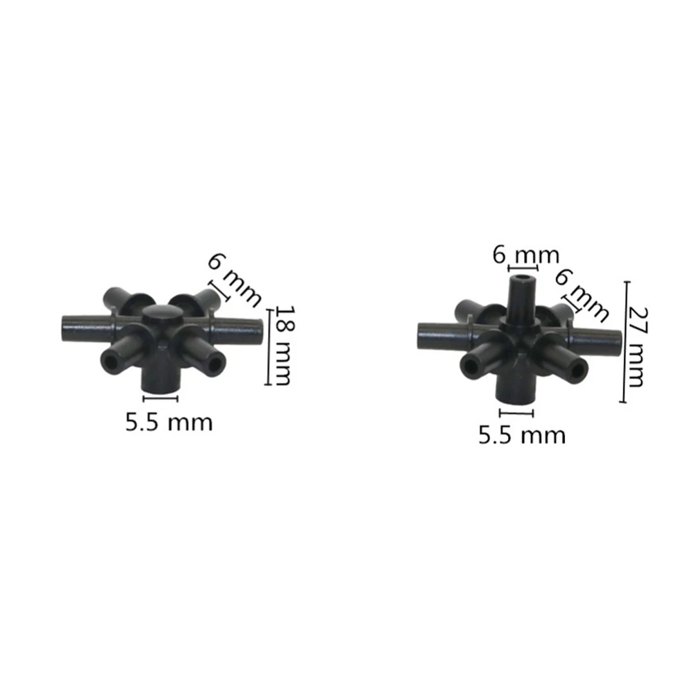 20 шт 6 мм интерфейсы 6-способ 7-способ сад Соединительные элементы для воды несколько совместных разветвитель сад аксессуары для орошения