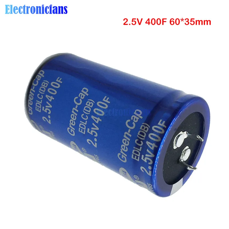 

Super Farad Capacitor 2.5V 400F 60*35mm 2.5V400F 60x35mm Low ESR High Frequency Ultracapacitor Automotive Module Power Supply