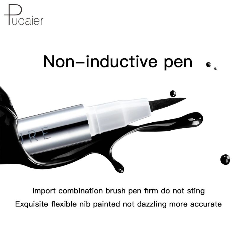 Pudaier Black Liquid Eyeliner Pen Waterproof Eyeliner Makeup Cosmetic Long-lasting Liquid Quick Dry Natural Eye Liner Pen Pencil Pudaier Black Liquid Eyeliner Pen Waterproof Eyeliner Makeup Cosmetic Long-lasting Liquid Quick Dry Natural Eye Liner Pen Pencil