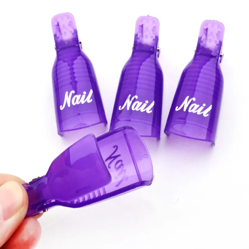 

3 Color Plastic Nail Art Soak Off Cap Clip Gel Polish Remover Nails Gel Varnish Remover Clips