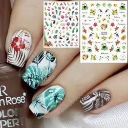 CA-50-321 птица цветок стикеры 3D на ногти Nail Art Наклейка шаблон инструмент для ногтевого дизайна украшения