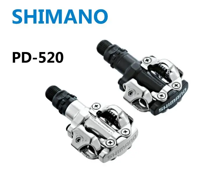 

Shimano PD-M520 Bike pedals SPD Racing Mountain MTB Bicycle pedals PD M520 Cleat Flat Self-Locking Clipless Parts
