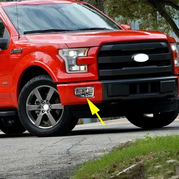 

Front Fog Light Slot Covers For 2015-2019 Ford F150 Pickup Truck Chrome Exterior 2Pcs Faced Accessories Molding Trims