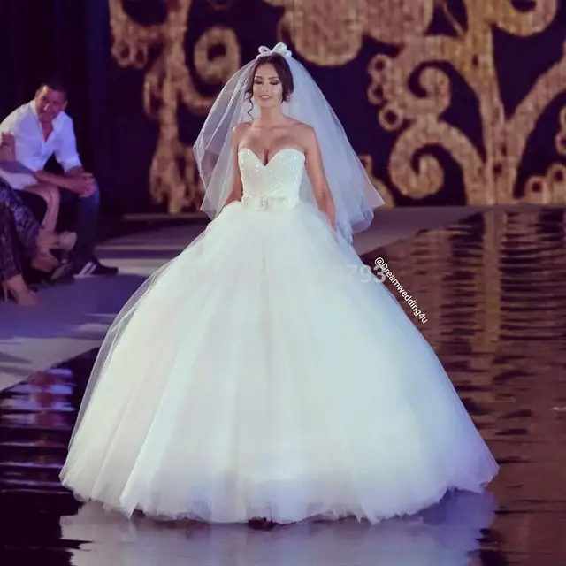 crystal ball gown de lujo vestidos novia estilo princesa sweetheart