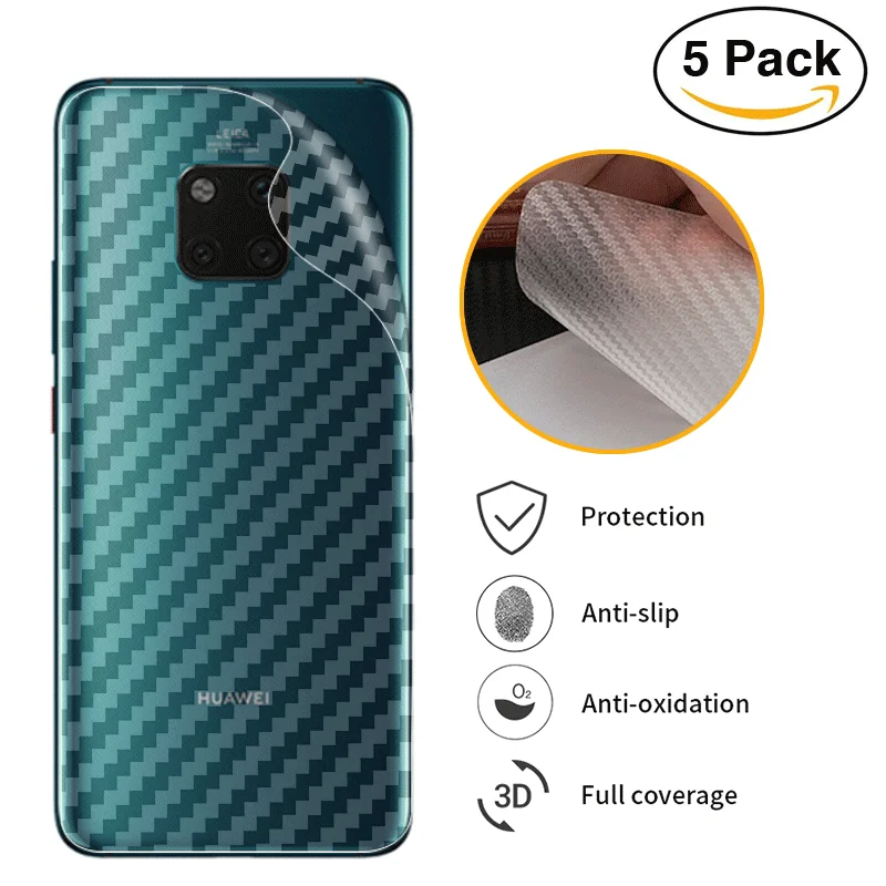 5 шт. для Huawei Mate 20 Pro прочная 3D защитная пленка из углеродного волокна с защитой от