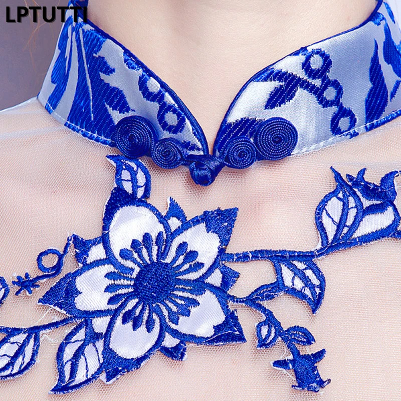 LPTUTTI cheongsam Вышивка Новый для женщин Элегантный Дата церемонии Выходные туфли на выпускной бал платье Формальные Гала события Роскошные