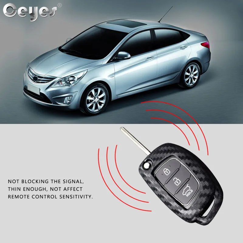 Carbon fiber key cover for HYUNDAI (4)