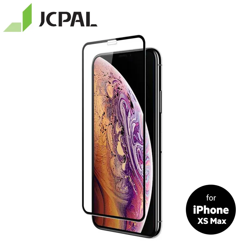 Jcpal Защитное стекло для экрана для iPhone XS Max полное покрытие экрана 9 H полное тело пленка Антибликовая обработка