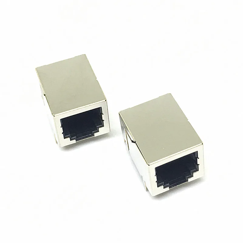 RJ45 Ethernet SOCKET 5224 8P8C DIP Network Jack with shielding copper shell female connector Free shipping    