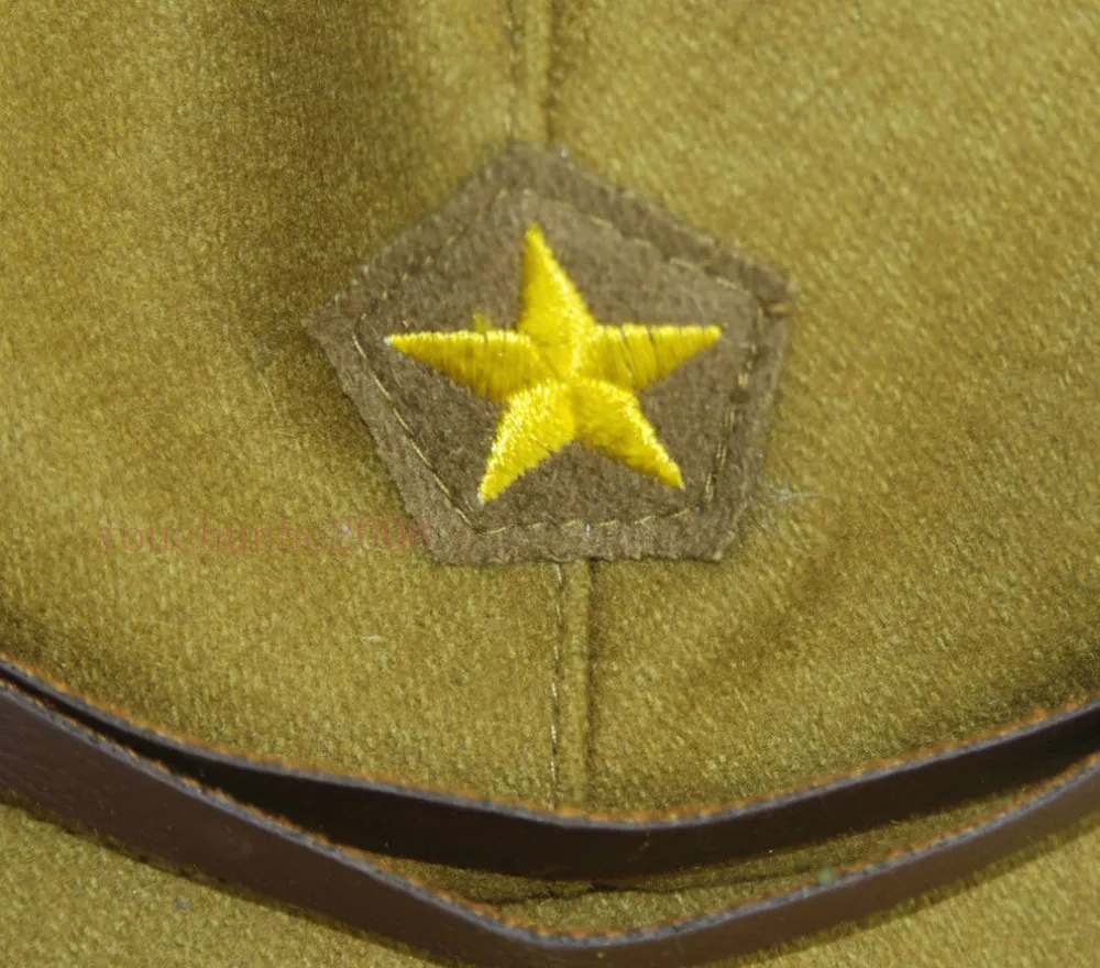 WWII WW2 Japanese Army IJA Officer Field Wool Cap Hat L, badge made of bullion-JP008