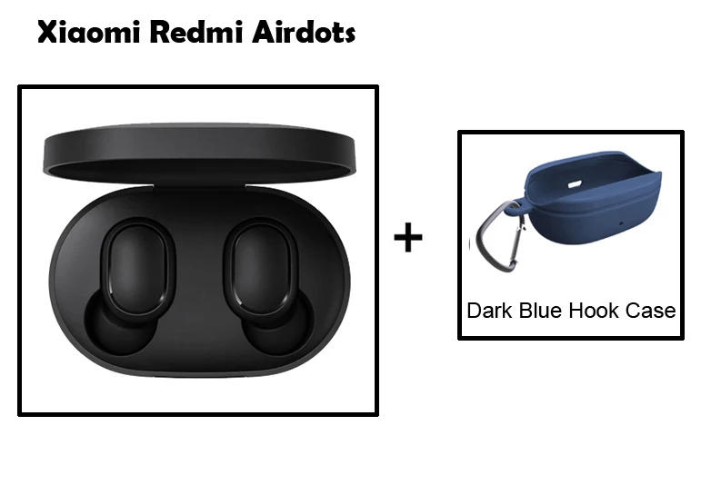 Быстрая Xiaomi Redmi Airdots TWS Bluetooth 5,0 беспроводные Bluetooth наушники стерео бас наушники - Цвет: Add hook case DB