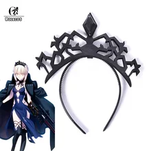 ROLECOS Altria Pendragon Saber Косплей головные уборы Saber Crown черная заколка для волос игра Fate Аниме Косплей головные уборы