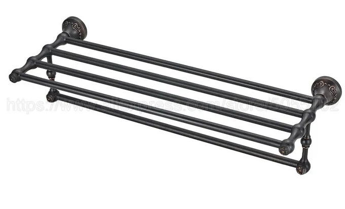 Bathroom Copper Towel Bar Oil Rubbed Bronze Towel Holder Towel Rack Shelf Holder Brief Fixed Bathroom Accessory zba445