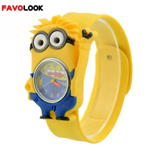 3D Eye Despicable Me minion Cartoon watch Precious Milk Dad Cute Children clock 3D Eye Despicable Me minion Cartoon watch Precious Milk Dad Cute Children clock