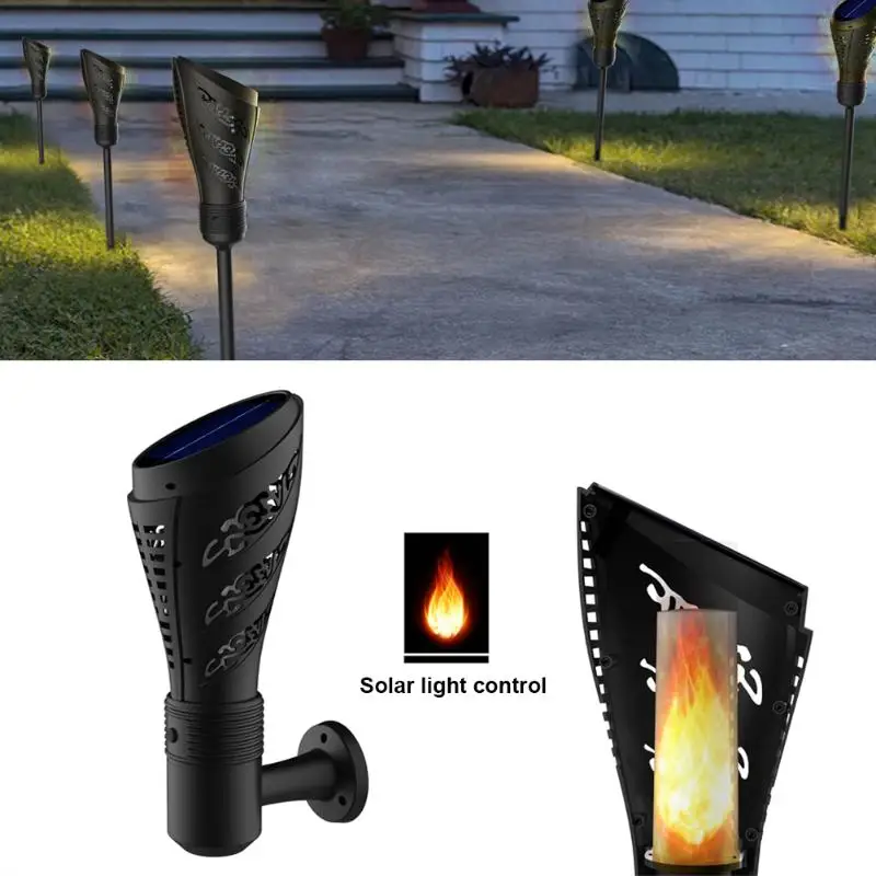 

Torch Shape Solar Light Outdoor Lighting 99pcs 2835 LED IP65 Emergency Led Powerful Path Way Landscape Garden Fence Solar Lamp