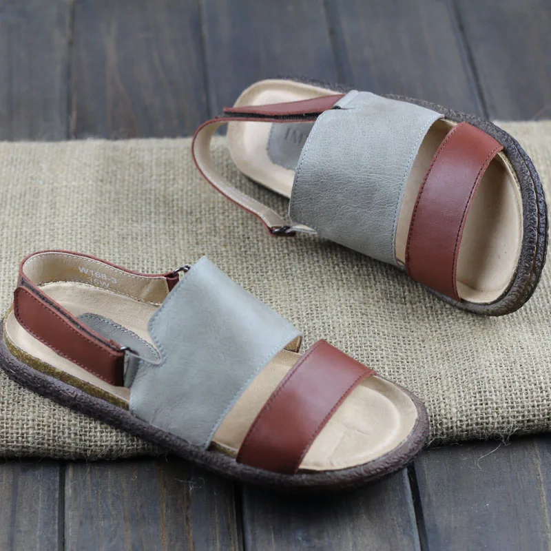Careaymade-the first layer of cowhide leather Rome collage Japanese shoes hand genuine leather back ancient literary sandals Careaymade-the first layer of cowhide leather Rome collage Japanese shoes hand genuine leather back ancient literary sandals