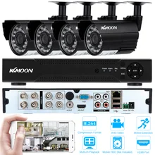 KKMOON 8CH AHD DVR CCTV Системы комплект 720 P безопасности Камера Системы Открытый 4 шт. Водонепроницаемая ИК-камера 8CH комплект видеонаблюдения AHD США