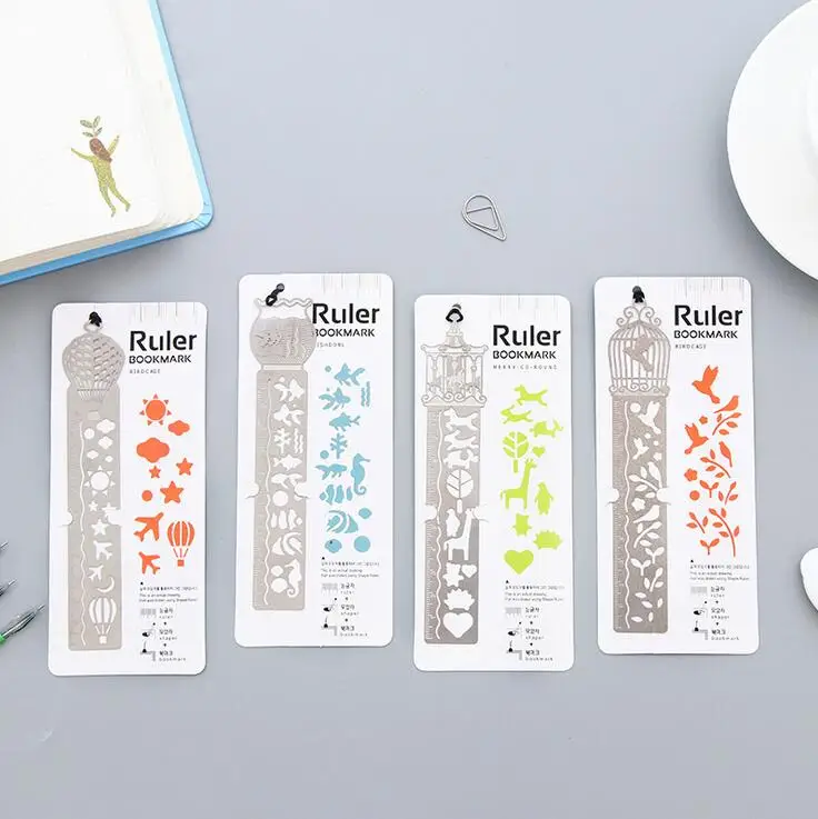 

24 Pcs/lot Classical Multi-Function Various Flower Graffiti Templates Stainless Steel Drawing Ruler Promotion Gift Stationery
