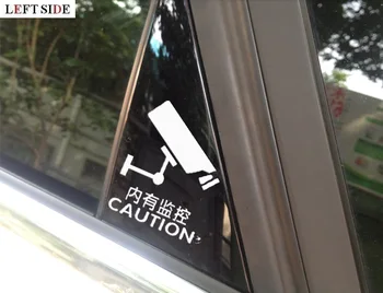 

LEFT SIDE Car Stickers 8*6CM Cover Car Body There are Warning Stickers Funny Personality Reflective Car Decorative Stickers