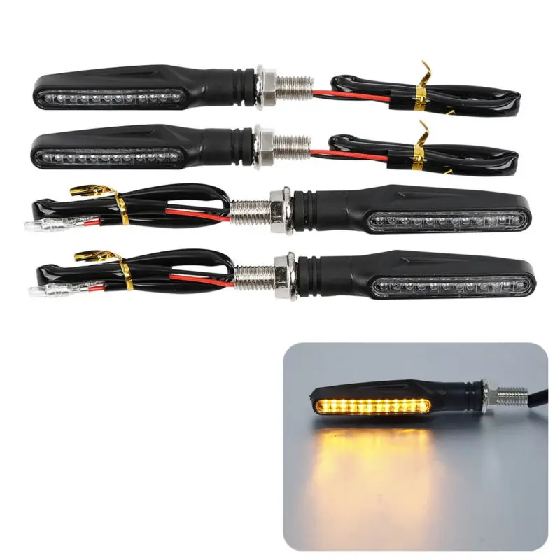 

4 Motorcycle LED Turn Signal Blinker Lamp Universally For Suzuki Harley BMW