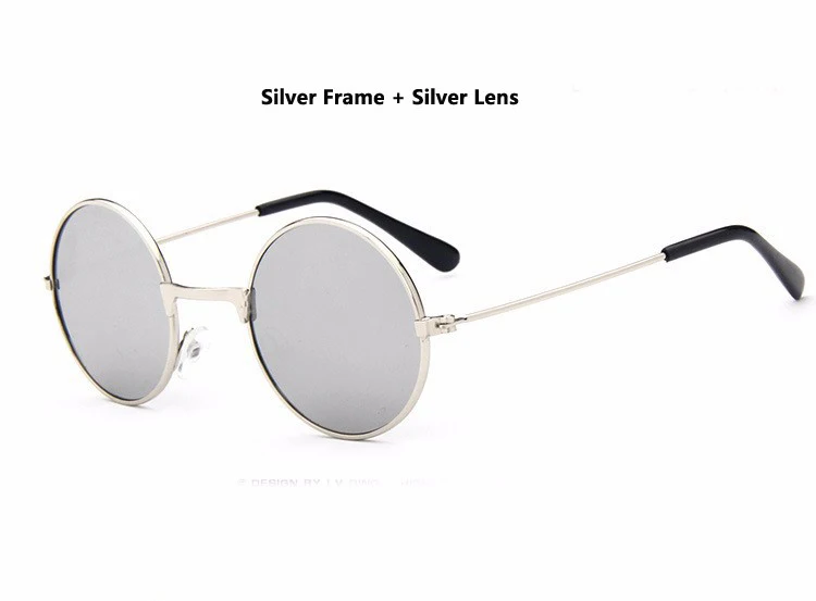 DIGUYAO oculos de sol для мальчиков и девочек, сплав, круглая оправа, Разноцветные детские солнцезащитные очки, брендовые, антибликовые, модные детские очки - Цвет линз: Серебристый
