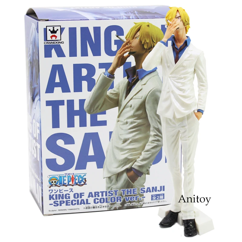 

Anime One Piece King Of Artist The Sanji Special Color Ver. PVC Figure Collectible Model Toy Pink/White 26cm