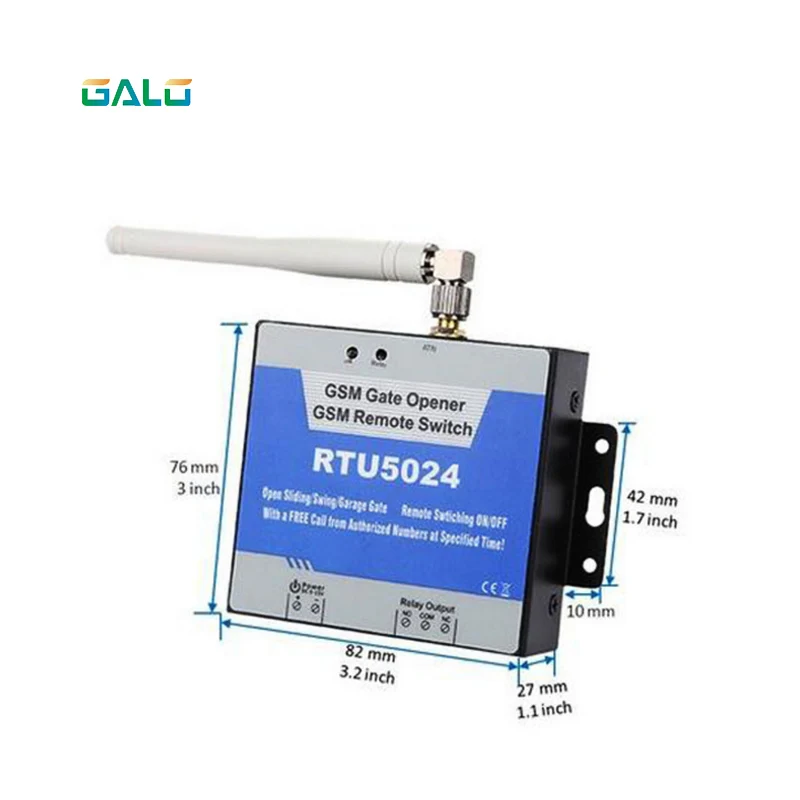 Access controller GSM-RELAY 2G GSM Remote door/gate/garage opener via SMS/Free Call Rechargeable Battery for power off alarm