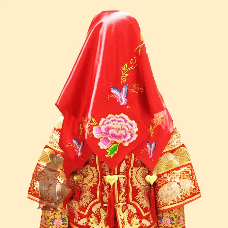 cabeça vermelha, véu e xi cheng hanfu,