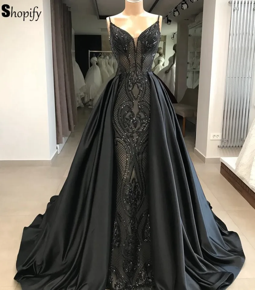 elegant black formal gowns