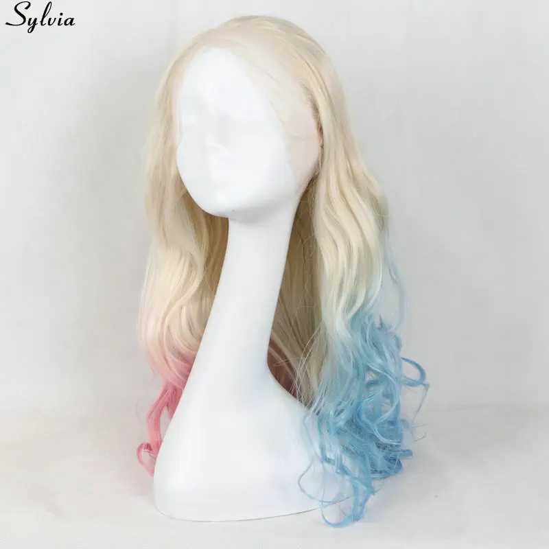 three color party  synthetic lace front wig  (5)