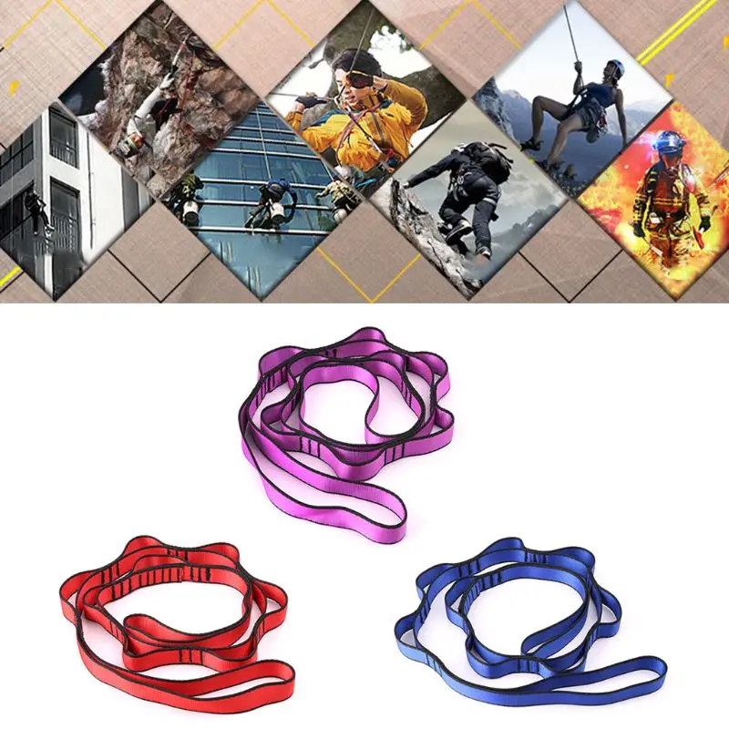 

Climbing Nylon Daisy Chain Rope With Loops Yoga Hammock Hanging Strap Bandlet
