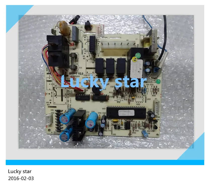 98% new for Gree Air conditioning computer board circuit board GR51-7 V2.0 30035376 5251 good working 98% new for Gree Air conditioning computer board circuit board GR51-7 V2.0 30035376 5251 good working