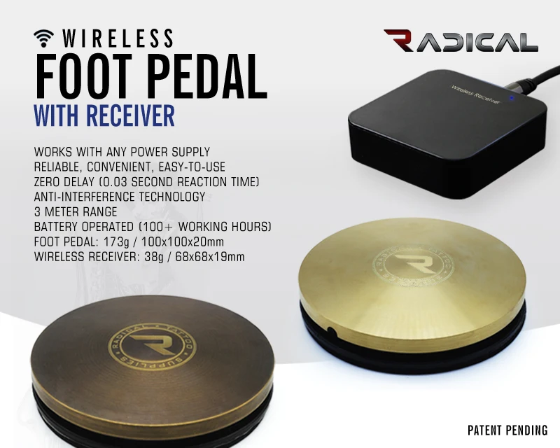 RADICAL WIRELESS FOOT PEDAL WITH RECEIVER 800x640