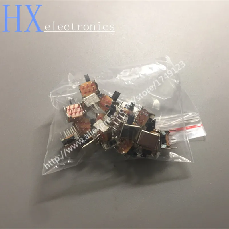SK22D07 toggle switch 2P2T 6PINS slide switches Pull ONOFF handle length 4mm good quanlity_