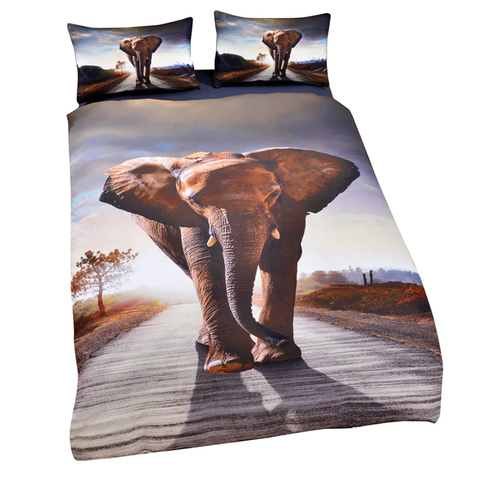 

Duvet Cover giant image of the original forest 3pcs British Style Family student dormitory Quilt cover pillowcase
