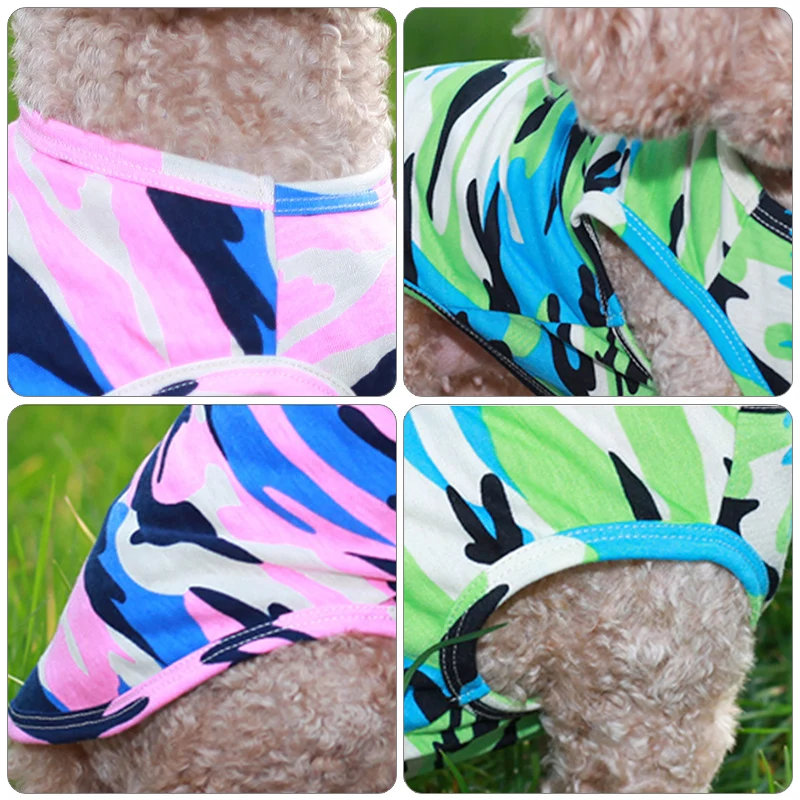 Dog T-shirt Soft Puppy Dogs Clothes Cute Pet Dog Clothes Cartoon Pet Clothing Summer Shirt Casual Vests For Small Pets 25