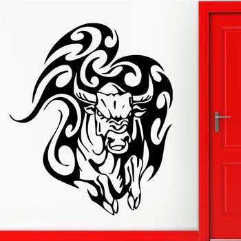 

Bull Wall Stickers Animal Bullfighting Tattoo Tribal Vinyl Decal