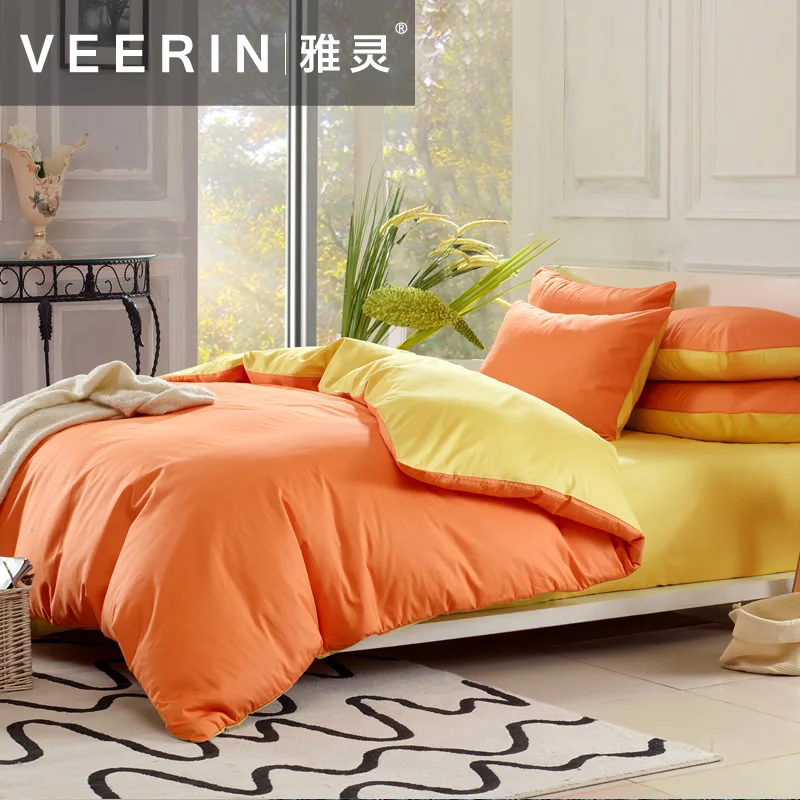 

2015 Pure 100% cotton Four set quilt cover quilt Larry Bed denim Linen Bedding Bedding Sets 2 m bed free shipping