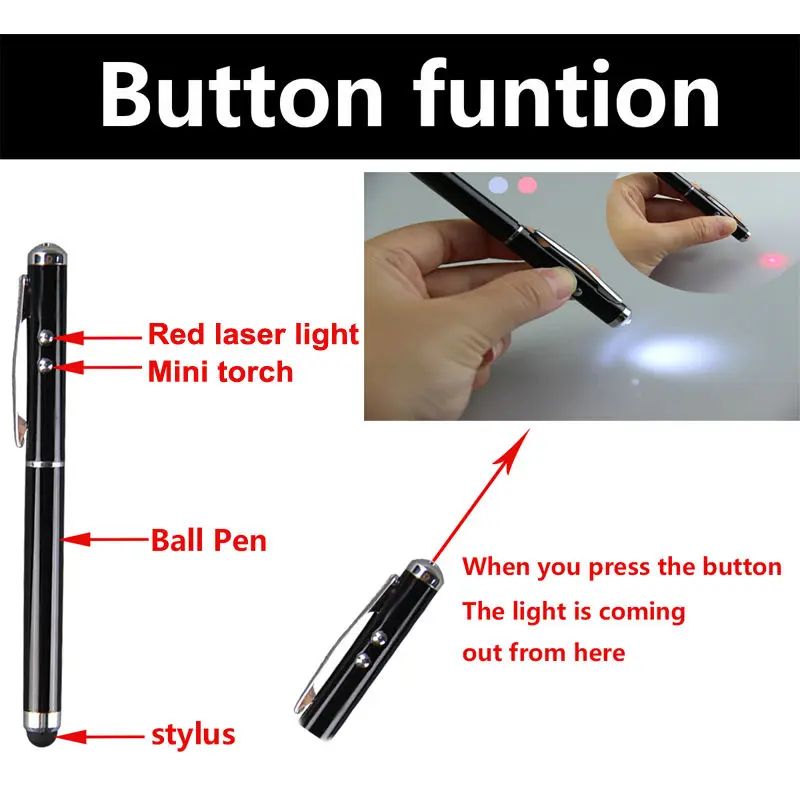 stylus pen ball pen laser light torch 4 in 1 multifunction pen-08