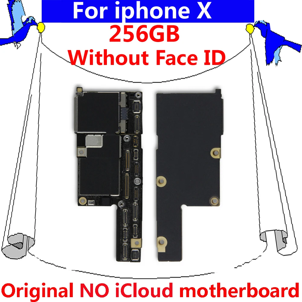 Топ Качественная материнская плата для iphone X 256 ГБ 100% оригинальный IOS системы без