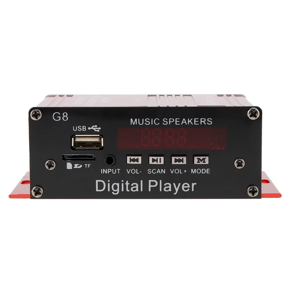 G8 2CH 12V Bluetooth автомобильный аудио усилитель мощности FM радио плеер с поддержкой SD /