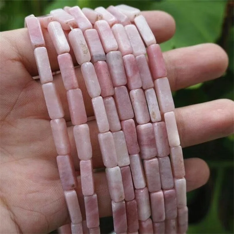 

Rectangle Pink Opal Green Opal Genuine No Dye Natural Stone Cube Square 4*4*13mm Flat Slab Cuboid Loose Bead for DIY Jewelry